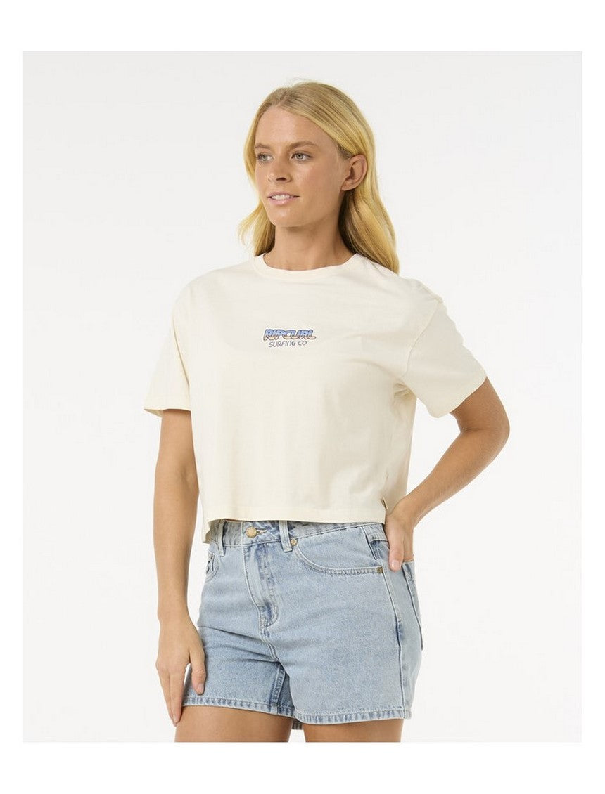 Koszulka RIP CURL Sun & Sea Crop Tee biała