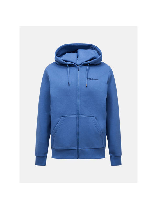 Bluza męska PEAK PERFORMANCE Original Small Logo Zip Hood niebieska

