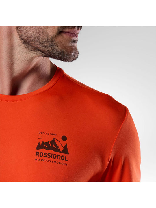 Koszulka męska ROSSIGNOL M Graphic Active Tee pomarańczowa

