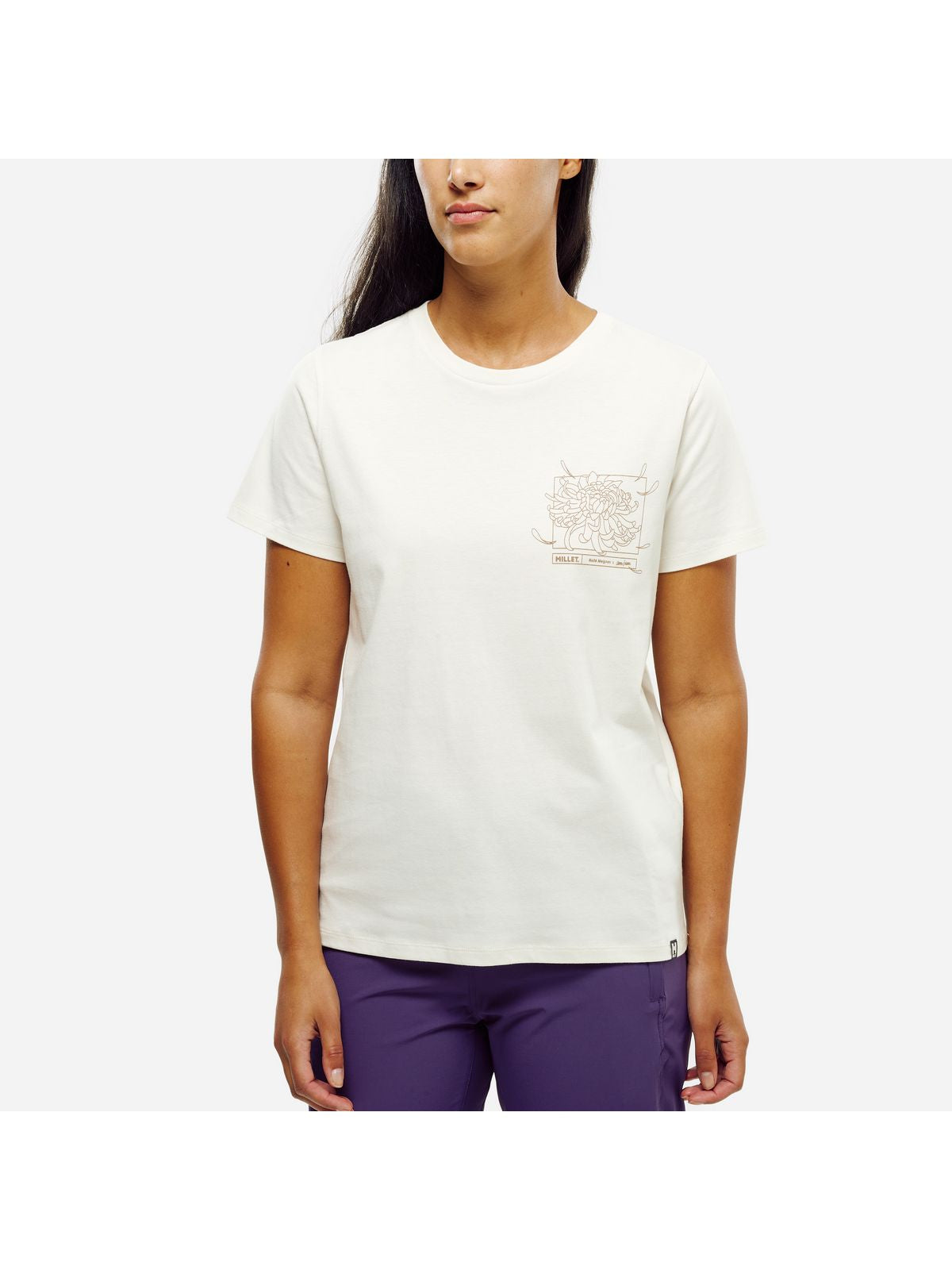 Koszulka damska MILLET Cimaï Collab Ts Ss W beżowa