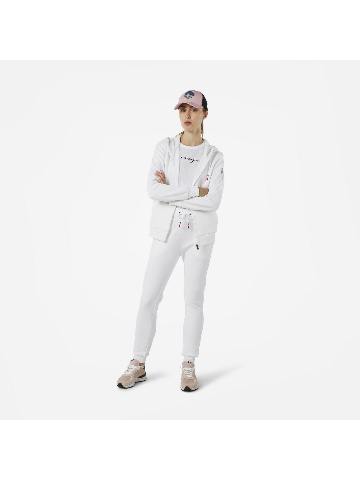 Bluza Rossignol W LOGO SWEAT FZ HOOD FL biały - Adventure Sports