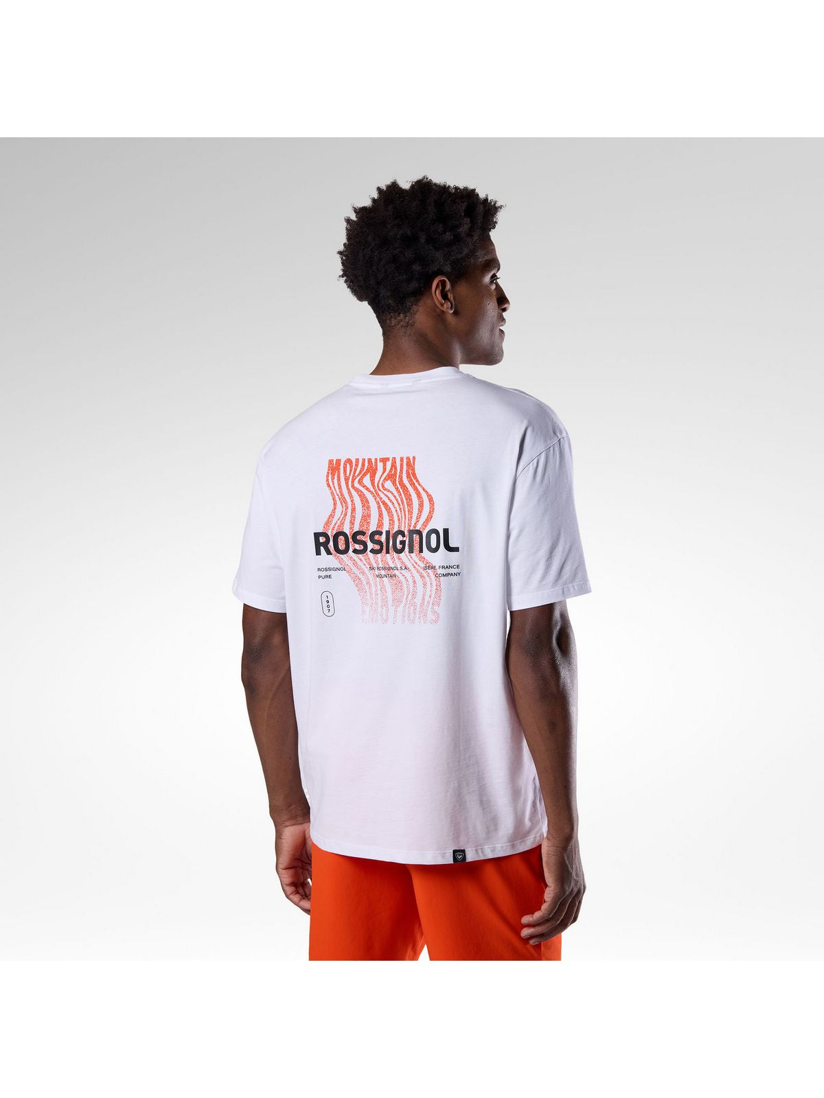 Koszulka męska ROSSIGNOL M Graphic Waterfall Tee biała
