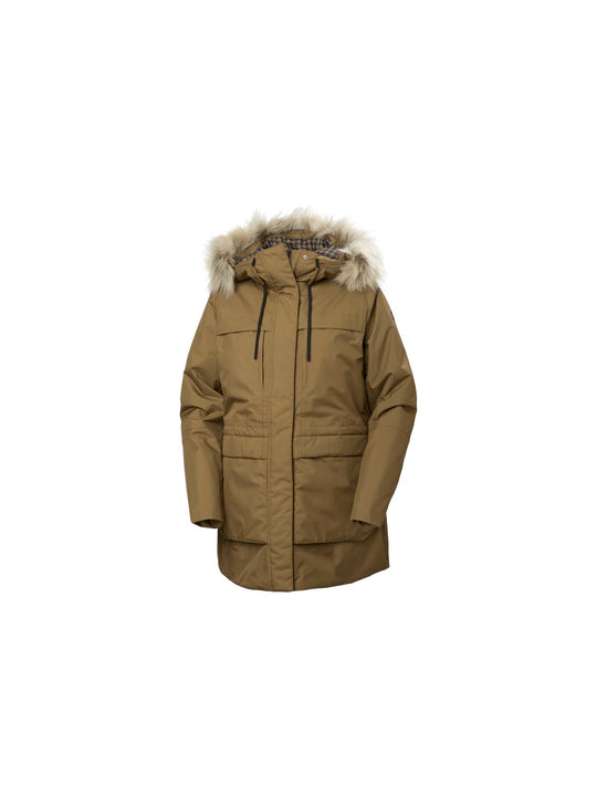 Kurtka damska HELLY HANSEN W Coastal Parka kolor brązowy
