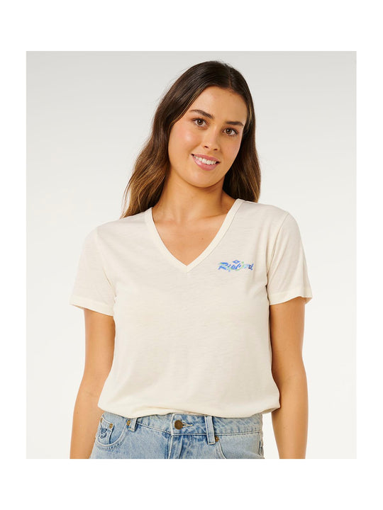 Koszulka damska RIP CURL Layday Standard Tee beżowa

