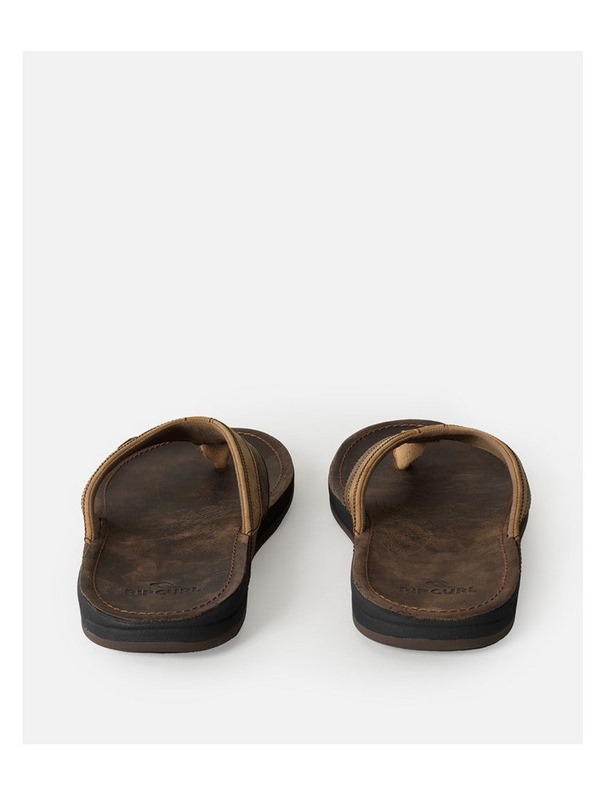 Japonki skórzane męskie RIP CURL Bell.S Leather Open Toe brązowe