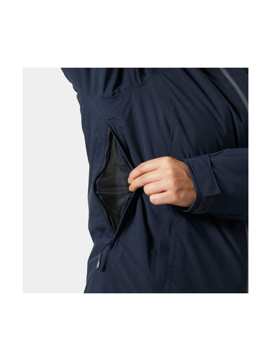 Kurtka narciarska damska HELLY HANSEN W PANORAMA INS JACKET granatowa
