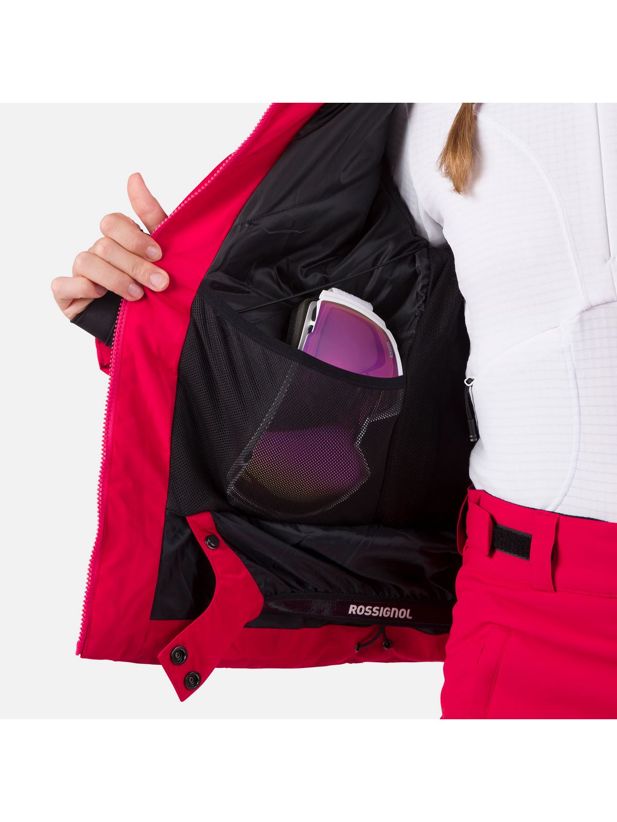 Kurtka narciarska damska Rossignol W Wispile Puffy Jkt czerwony - Adventure Sports