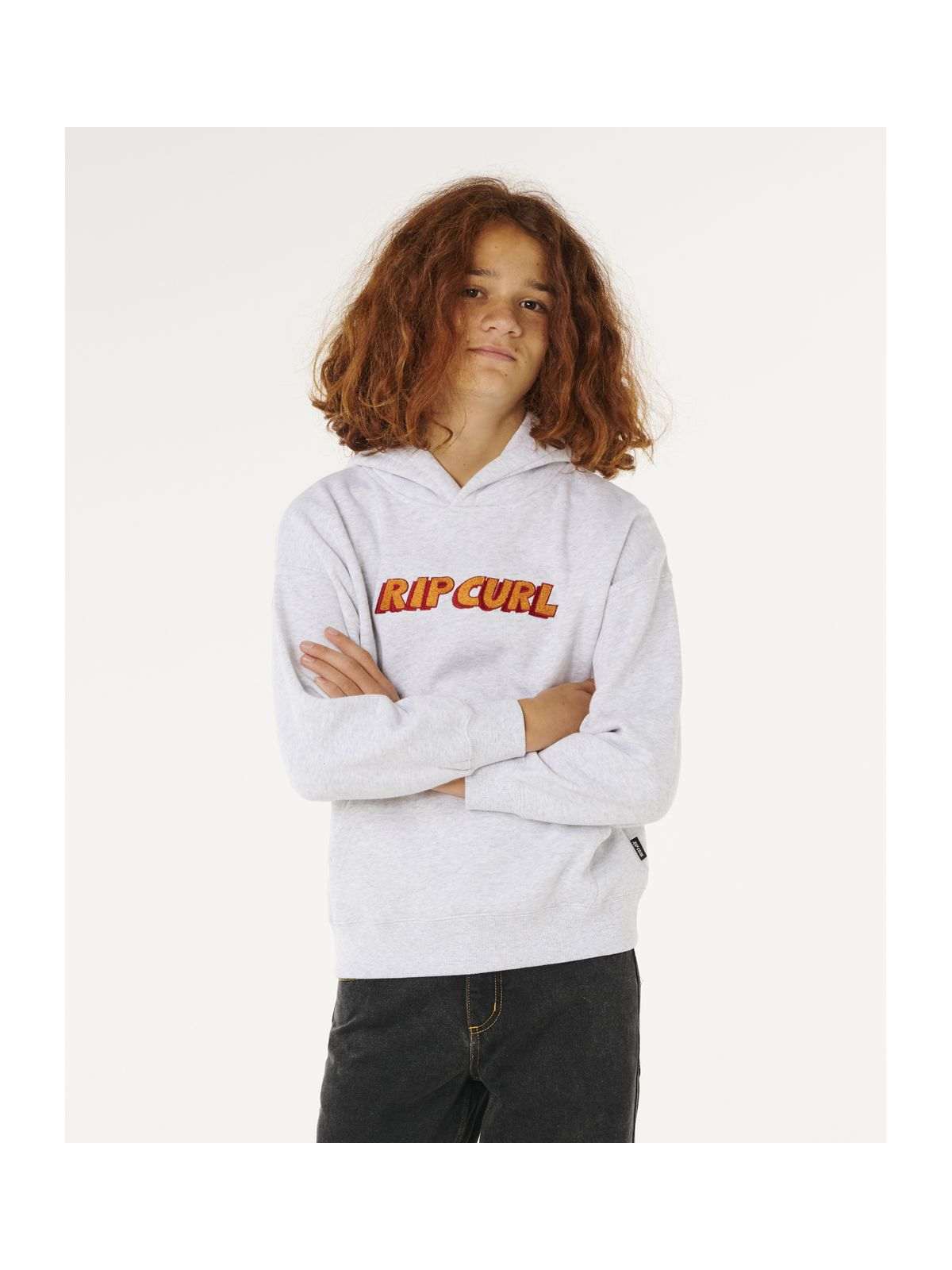 Bluza chłopięca RIP CURL Eternal Shred Logo Hood-Boy szara