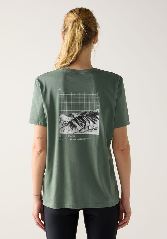 Koszulka HAGLÖFS Outsiders Graphic Tee Women chlorophyll green