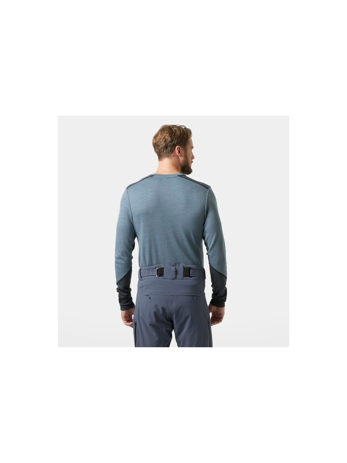 Koszulka męska HELLY HANSEN Lifa Merino Midweight 1/2 Zip kolor granatowy