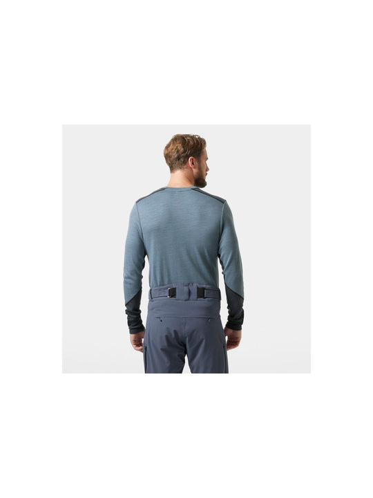 Koszulka męska HELLY HANSEN Lifa Merino Midweight 1/2 Zip kolor granatowy
