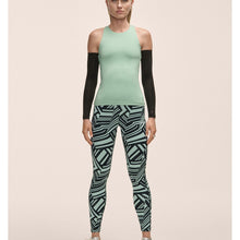 Legginsy damskie Casall Essential Printed Tights zielone - Adventure Sports
