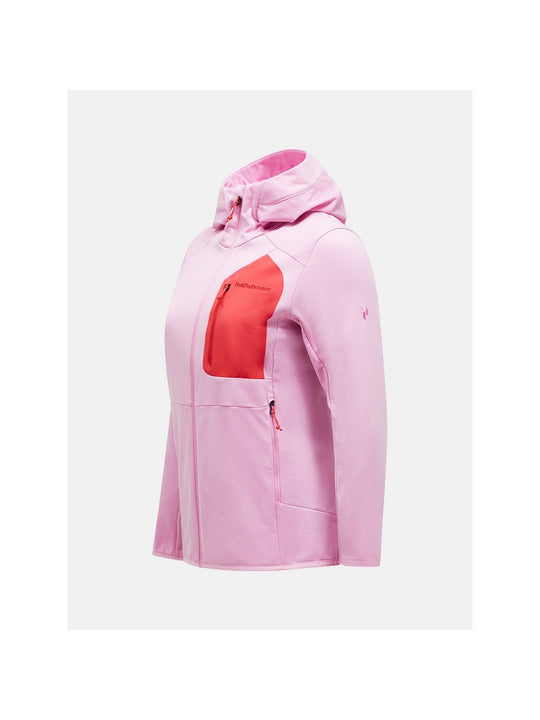 Bluza PEAK PERFORMANCE W Utility Light Zip Hood różowy - Adventure Sports
