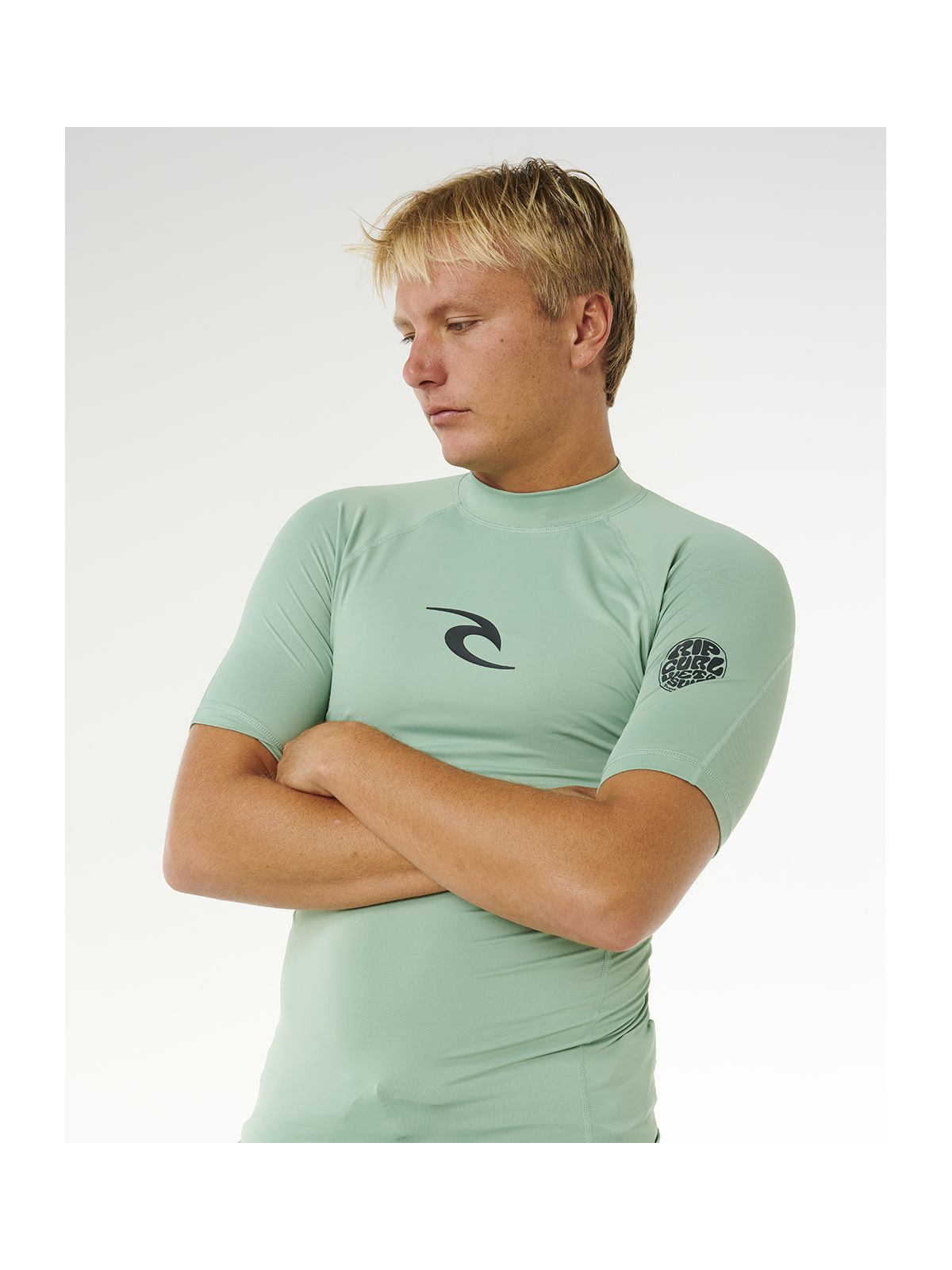 Lycra męska RIP CURL Waves Upf Perf S/S zielona