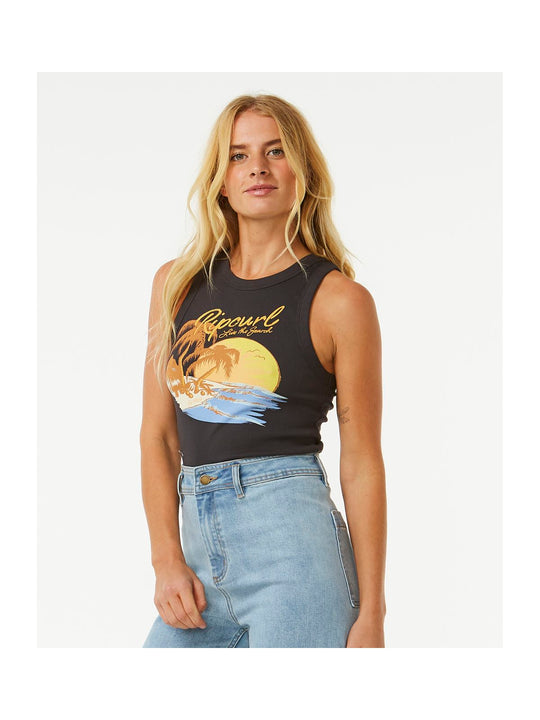 Koszulka RIP CURL Sunset Ribbed Tank biały - Adventure Sports
