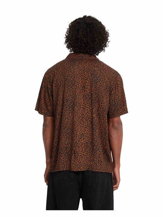 Koszula męska VOLCOM Utopias Print Ss brązowy
