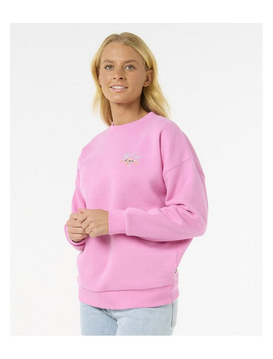 Bluza RIP CURL Hibiscus Diamond Heritage Crew różowa

