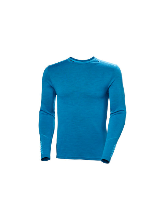 Koszulka męska HELLY HANSEN Lifa Merino Midweight Crew  kolor niebieski
