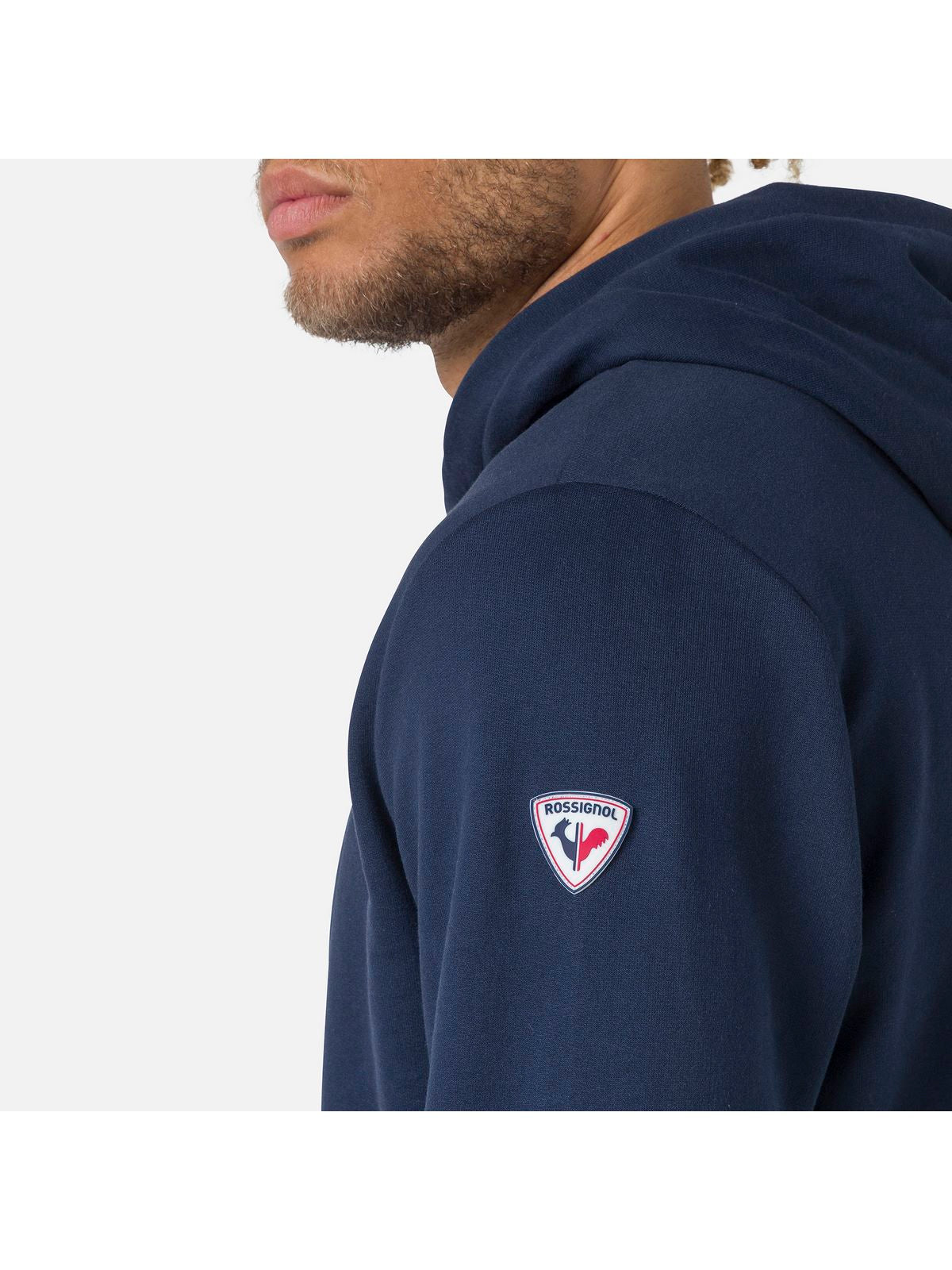 Bluza z kapturem męska Rossignol LOGO SWEAT HOOD FL granatowy - Adventure Sports