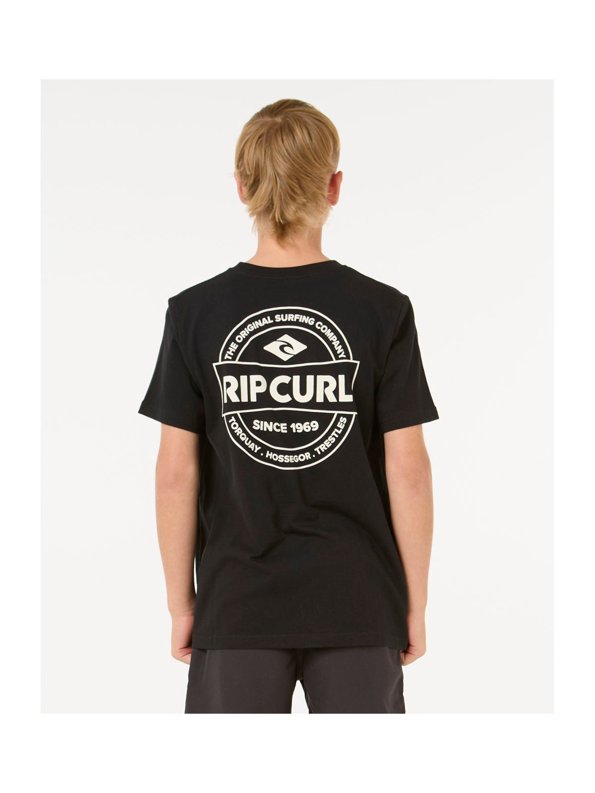 Koszulka dziecięca RIP CURL STAPLE TEE - BOY czarna