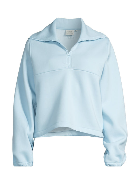 Bluza damska CASALL Easy Half Zip Sweater kolor niebieski
