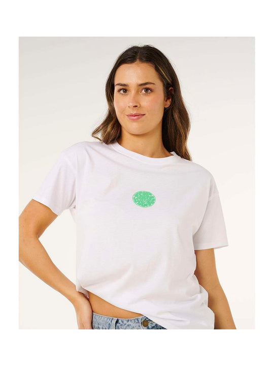 Koszulka damska RIP CURL Icons Of Surf Relaxed Tee biała

