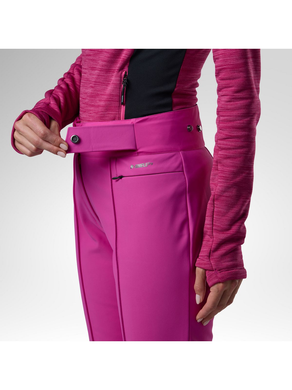 Spodnie narciarskie damskie ROSSIGNOL W Resort Softshell Pant różowe