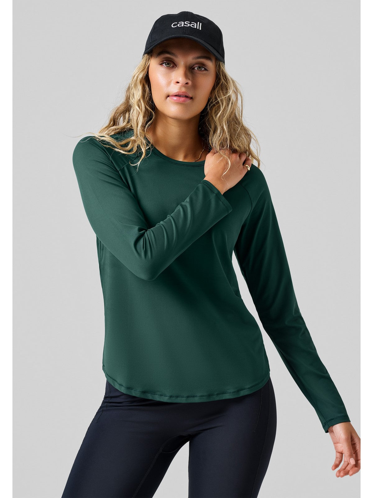 Koszulka CASALL Essential Long Sleeve zielony - Adventure Sports