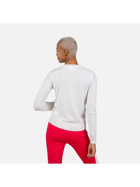 Sweter Rossignol W Esther Round Neck biały - Adventure Sports
