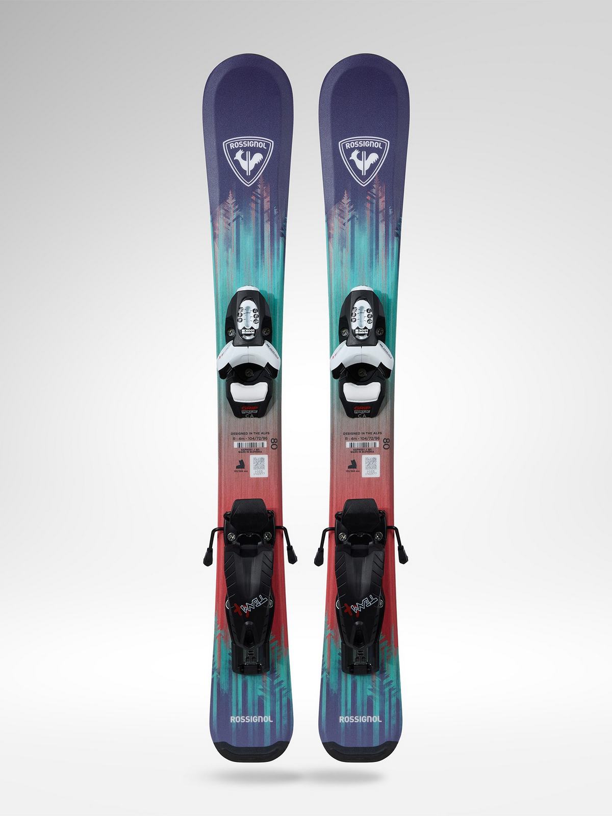 Narty dla dzieci ROSSIGNOL Sender Kid Pre-Drilled Team 4 Gw B76 Black