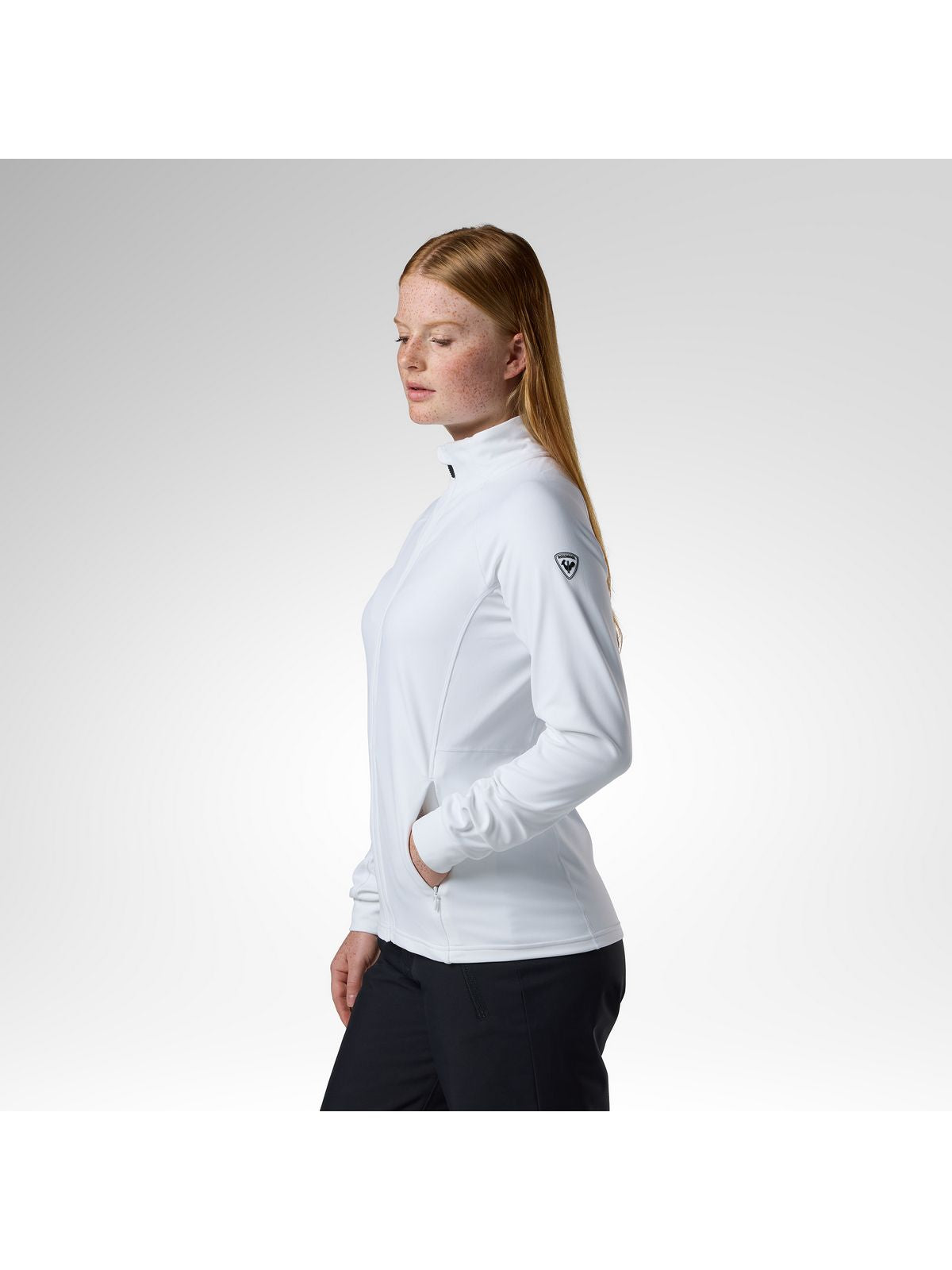 Bluza damska ROSSIGNOL W Mid Layer Stretch Jkt biała
