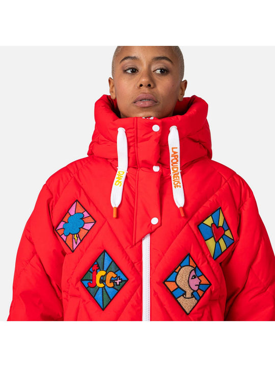 Kurtka puchowa narciarska Rossignol W Lumy Down Bomber Jkt czerwony - Adventure Sports
