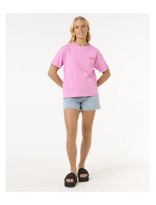 Koszulka RIP CURL Ocean Tech Relaxed Tee różowy
