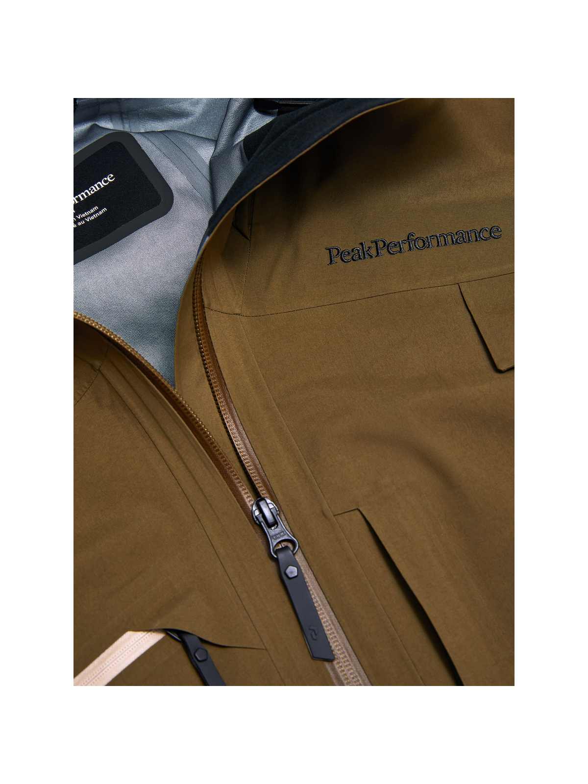 Kurtka narciarska męska PEAK PERFORMANCE Alpine GORE-TEX C-Knit 3L Shell Jacket brązowa