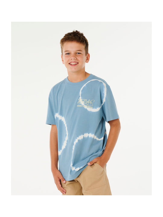 Koszulka chłopięca RIP CURL Pacific Rinse Fin Tee-Boy niebieska
