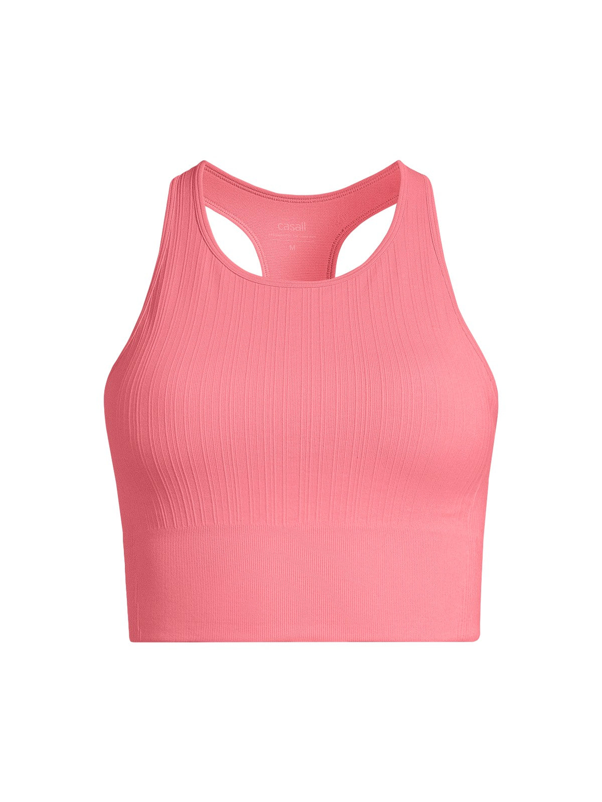 Top treningowy Casall Multi Rib Seamless Padded Sports różowy - Adventure