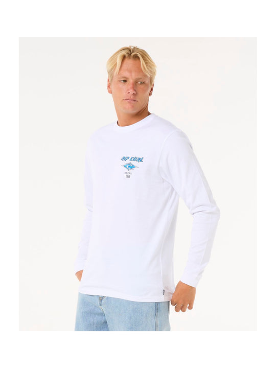 Koszulka RIP CURL Fade Out Icon L/S Tee biała
