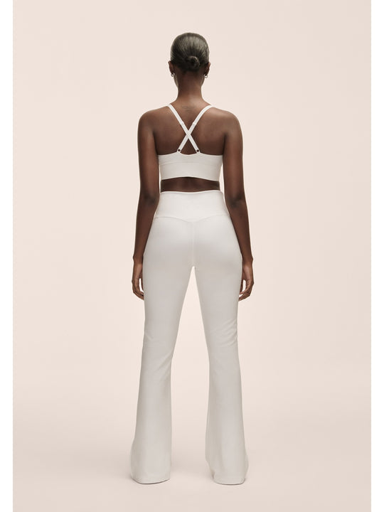 Legginsy damskie Casall Grace Flare Slit Pant biały - Adventure Sports
