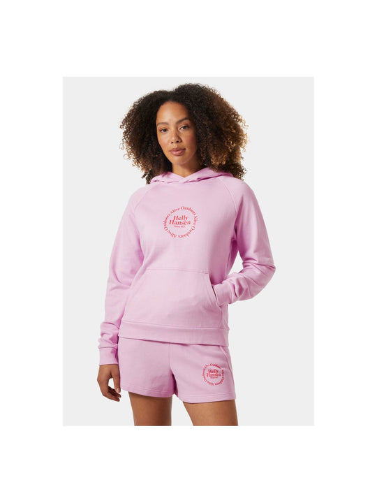 Bluza dresowa damska HELLY HANSEN W Core Graphic Hoodie różowy - Adventure Sports

