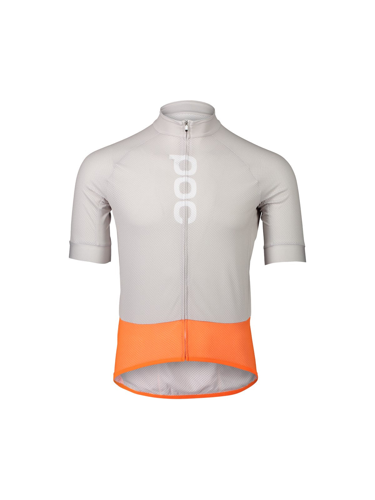 Koszulka rowerowa POC M’s ESSENTIAL ROAD LOGO - szary | pomarańczowy - Adventure Sports