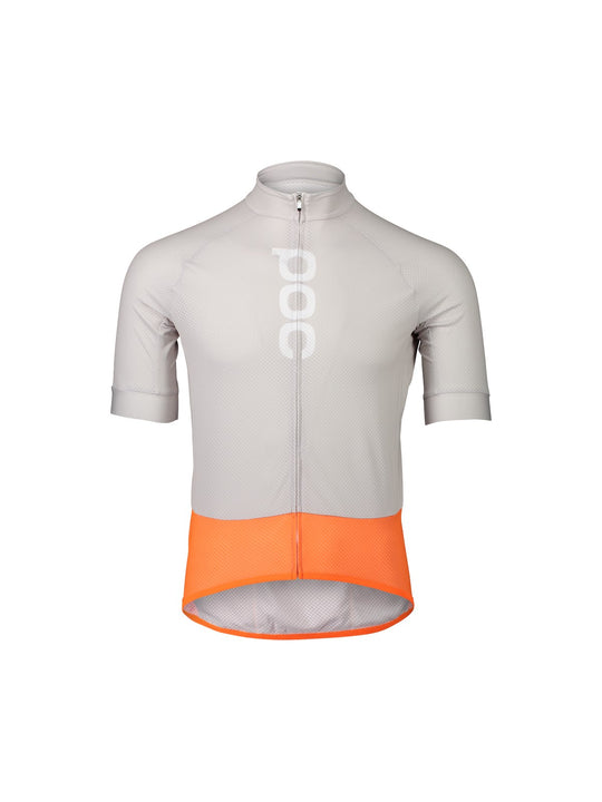 Koszulka rowerowa POC M’s ESSENTIAL ROAD LOGO - szary | pomarańczowy - Adventure Sports
