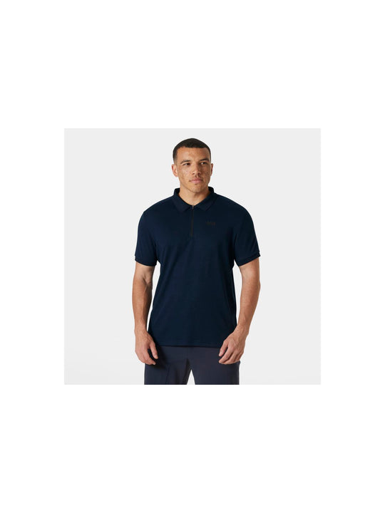 Koszulka polo męska HELLY HANSEN HP 1/2 ZIP POLO granatowa - Adventure Sports
