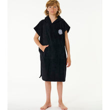 Poncho RIP CURL Logo Hooded Towel Boy czarny - Adventure Sports
