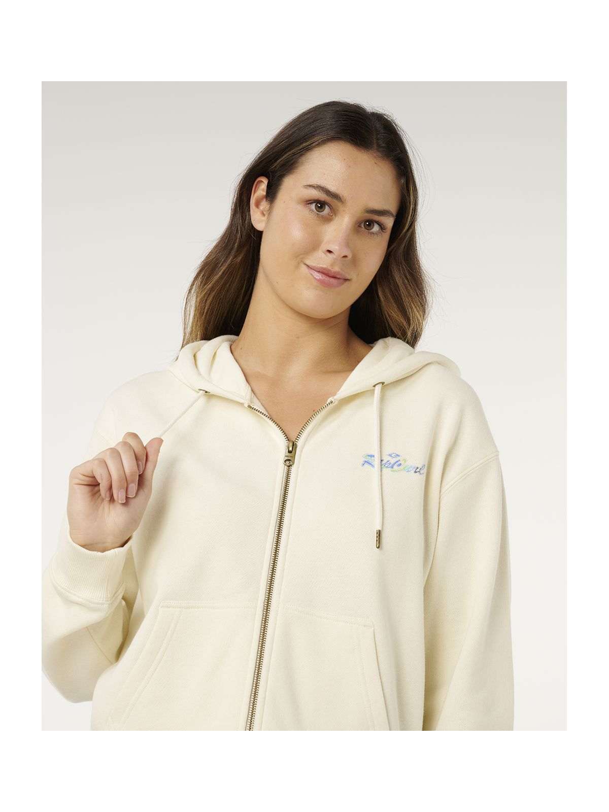 Bluza damska RIP CURL Lay Day Relaxed Zip Through beżowa