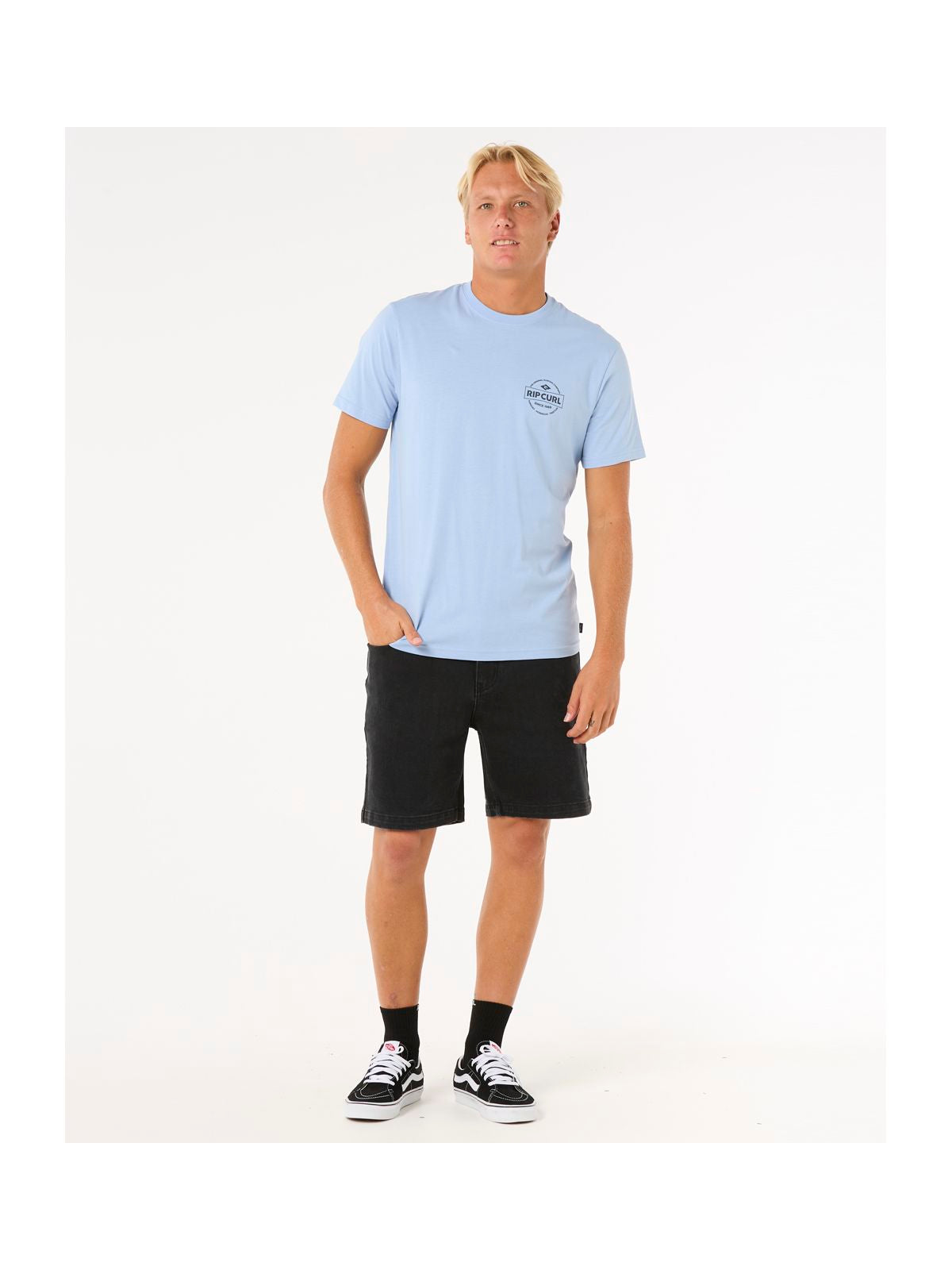 Koszulka męska RIP CURL Staple Tee niebieska