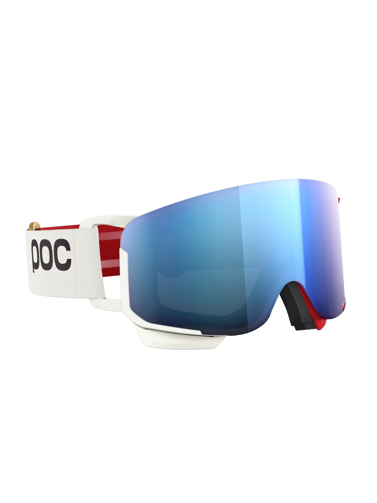 Gogle narciarskie POC Nexal Mid Wide Fit Cat 2 biało/czerwony