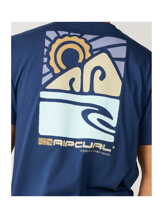 Koszulka męska RIP CURL S-Series Vaporcool Totem Tee granatowa
