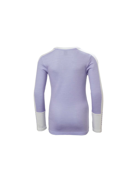 Bielizna dziecięca HELLY HANSEN Jr Lifa Merino Midweight Set kolor fioletowy
