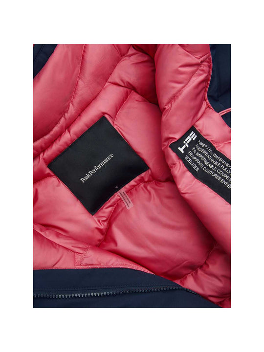 Parka damska PEAK PERFORMANCE Treeline HIPE 2L Down Shell Parka granatowa
