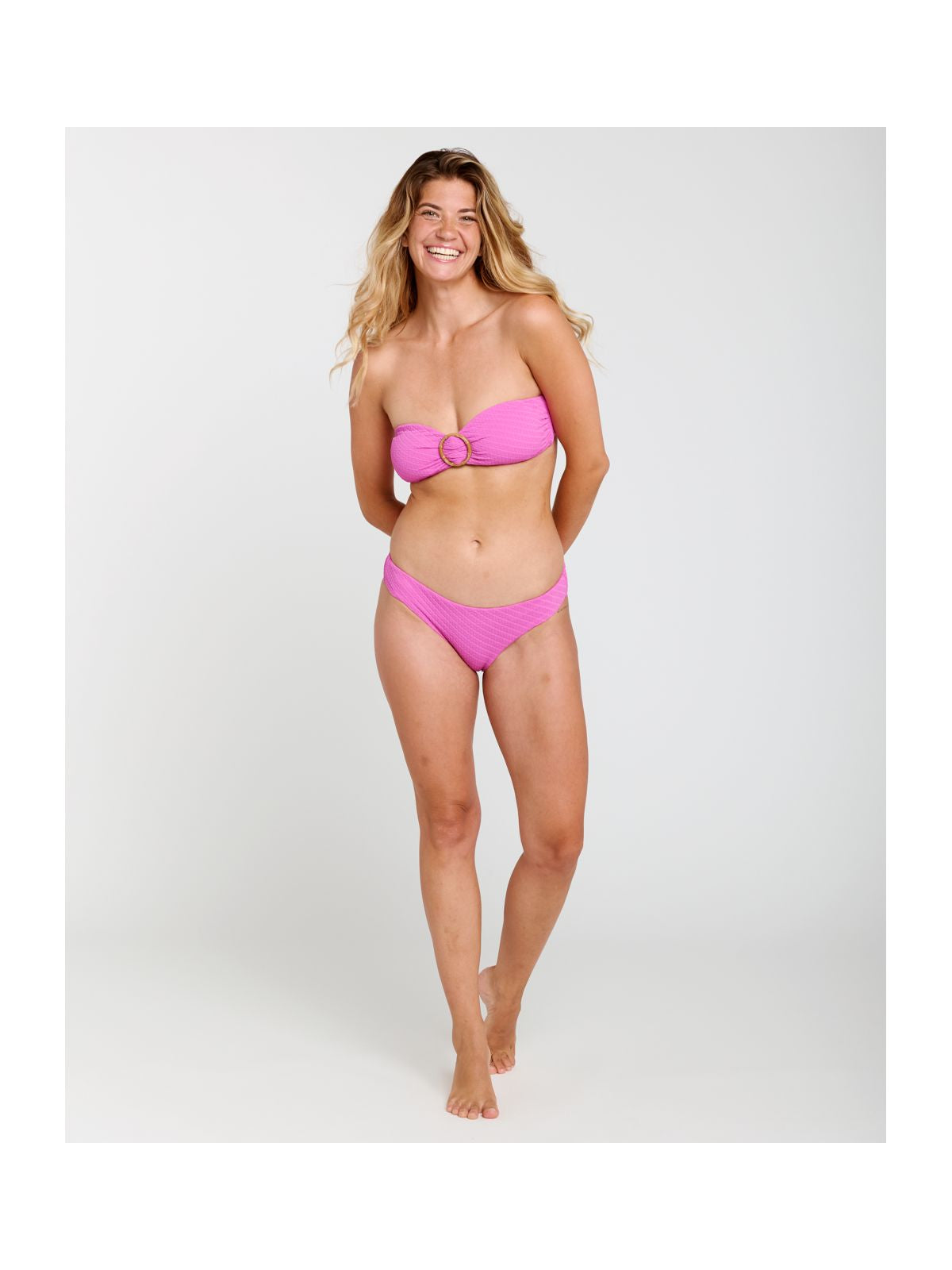 Dół bikini RIP CURL Custom Rib Full różowy